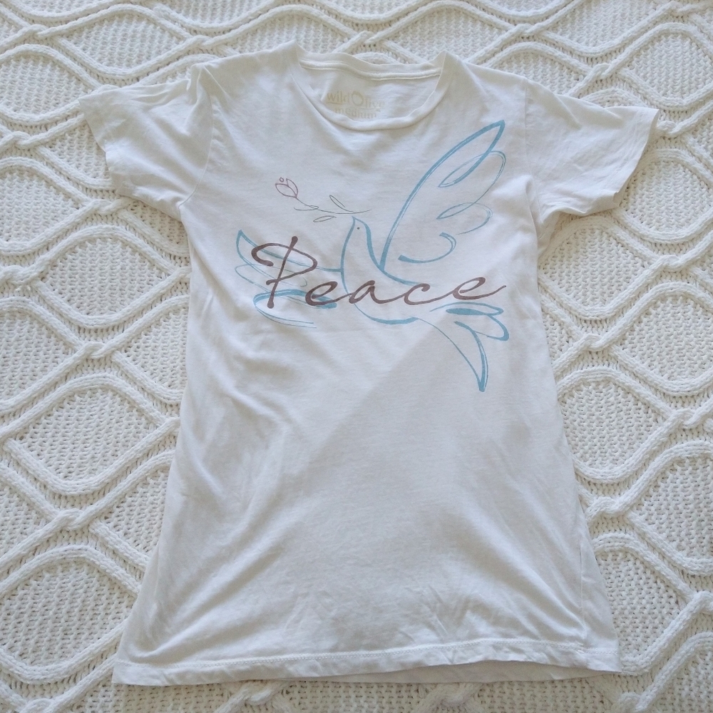 4/$25 ❤️ Wild Olive Tees Short Sleeve Peace Dove Tee
